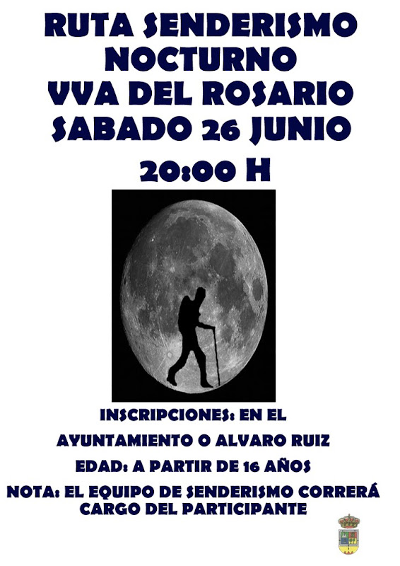 Ruta senderismo nocturno - Sabado 26 de Junio